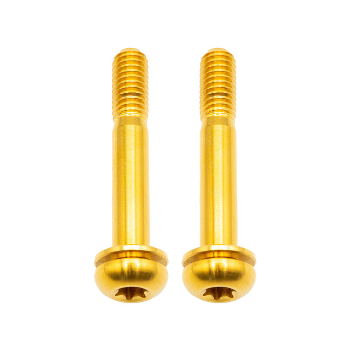 Better Bolts Titanium Flat Mount Bolt Kit, 37mm, Gold, 2/Count