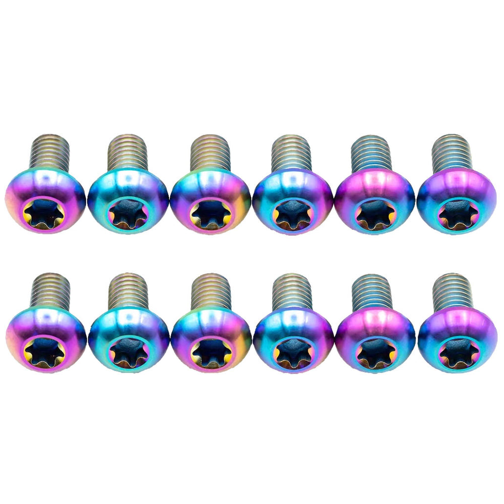 Better Bolts Titanium Buttonhead Rotor Bolt Kit, Rainbow, 12/Count