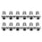 Better Bolts Titanium Buttonhead Rotor Bolt Kit, Silver, 12/Count