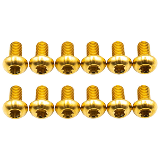 Better Bolts Titanium Buttonhead Rotor Bolt Kit, Gold, 12/Count