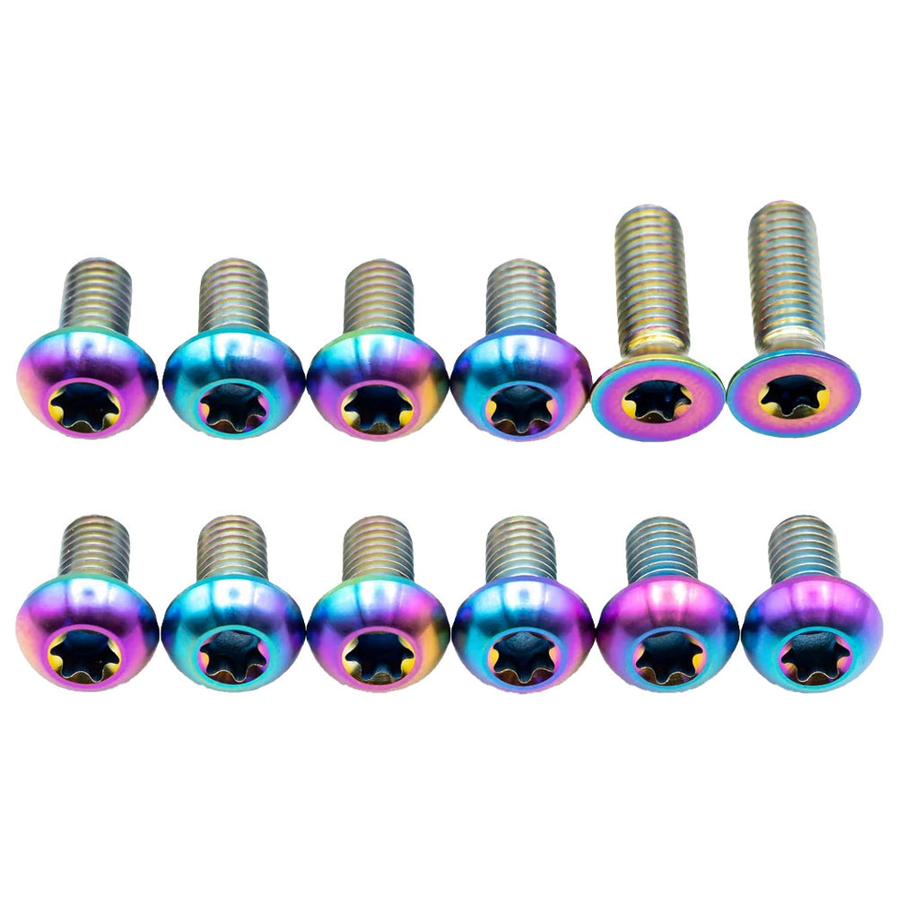 Better Bolts Titanium Sensor Rotor Bolt Kit, Rainbow, 12/Count