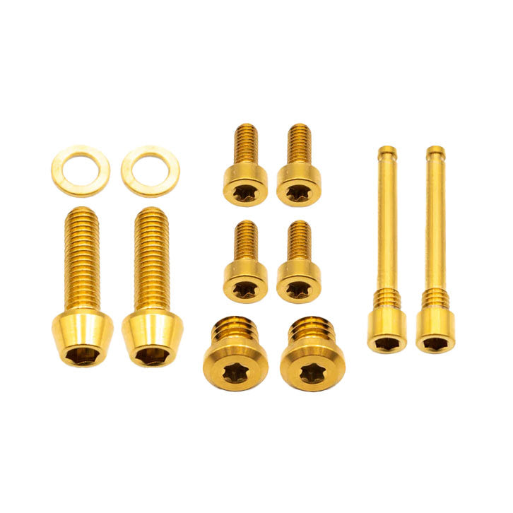 Better Bolts TRP DHR EVO Brake Bolt, Gold, 12/Count