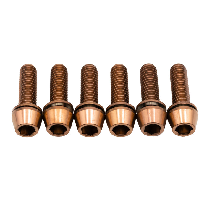 Better Bolts Deity Copperhead Ti  Stem Bolt Kit, Copper, 6/Count