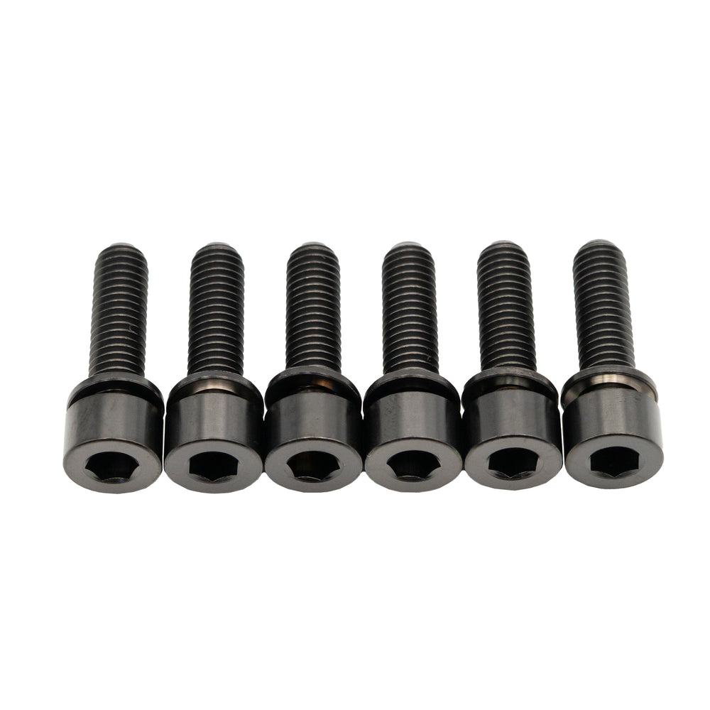Better Bolts Industry Nine Ti Stem Bolt Kit, Black, 6/Count