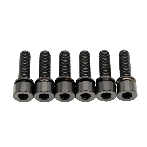 Better Bolts Industry Nine Ti Stem Bolt Kit, Black, 6/Count