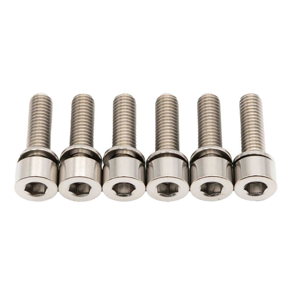 Better Bolts Industry Nine Ti Stem Bolt Kit, Silver, 6/Count