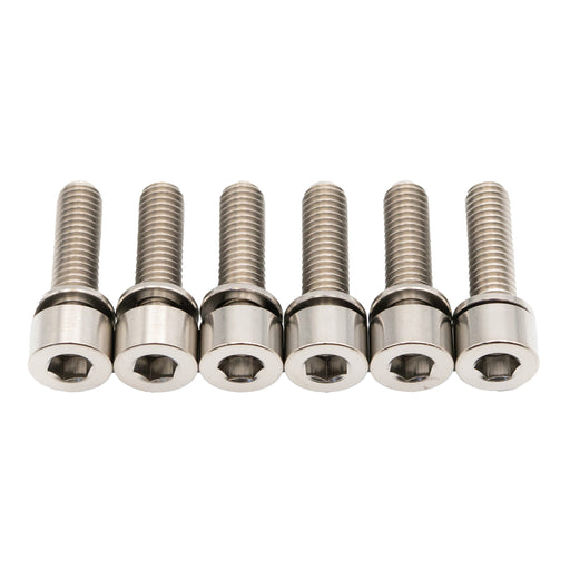 Better Bolts Industry Nine Ti Stem Bolt Kit, Silver, 6/Count