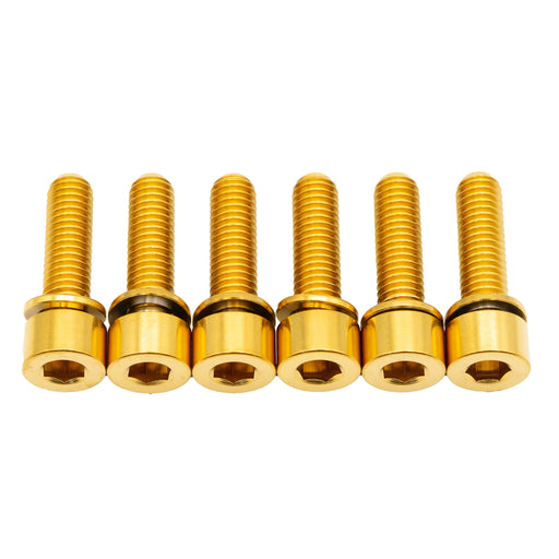 Better Bolts Industry Nine Ti Stem Bolt Kit, Gold, 6/Count