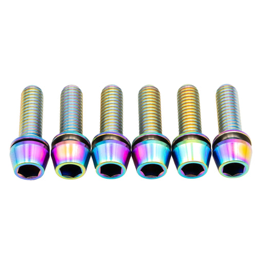 Better Bolts Race Face Turbine R Stem Bolts Kit, Rainbow, 6/Count
