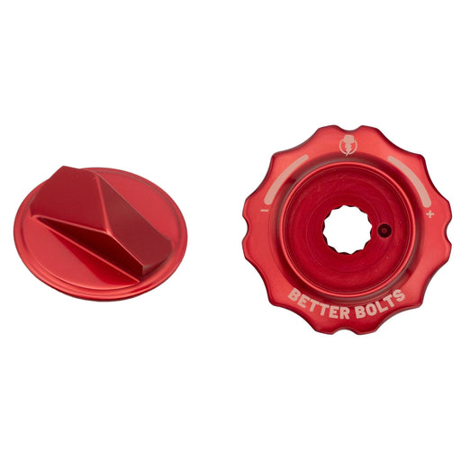 Better Bolts Fork Caps, Fox Grip2/GripX2/GripX 36/38/40, Red