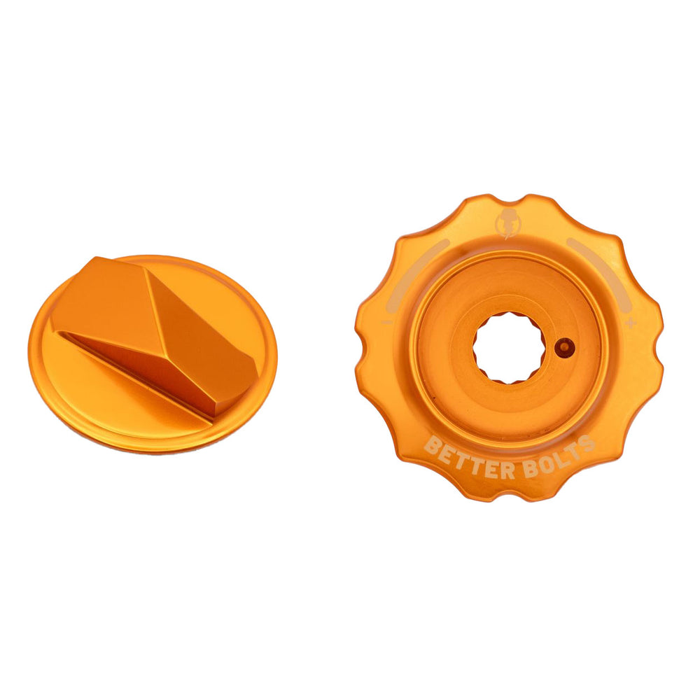 Better Bolts Fork Caps, Fox Grip2/GripX2/GripX 34, Orange