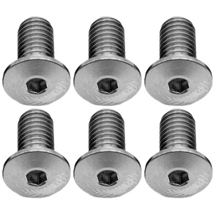 Better Bolts Titanium Water Bottle Cage Bolts,10mm, Silver, 6/Count