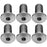 Better Bolts Titanium Water Bottle Cage Bolts,10mm, Silver, 6/Count