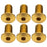 Better Bolts Titanium Water Bottle Cage Bolts, 10mm, Gold, 6/Count