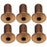 Better Bolts Titanium Water Bottle Cage Bolts,10mm, Copper, 6/Count