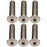 Better Bolts Titanium Water Bottle Cage Bolts,20mm, Silver, 6/Count