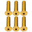 Better Bolts Titanium Water Bottle Cage Bolts,20mm, Gold, 6/Count