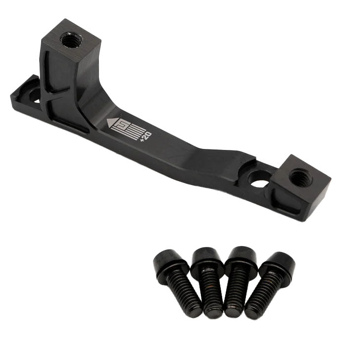 Freedom Coast Post Mount Brake Adapter, 200mm,+20, Black