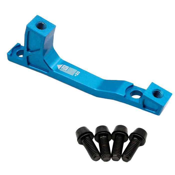 Freedom Coast Post Mount Brake Adapter, 200mm,+20, Blue