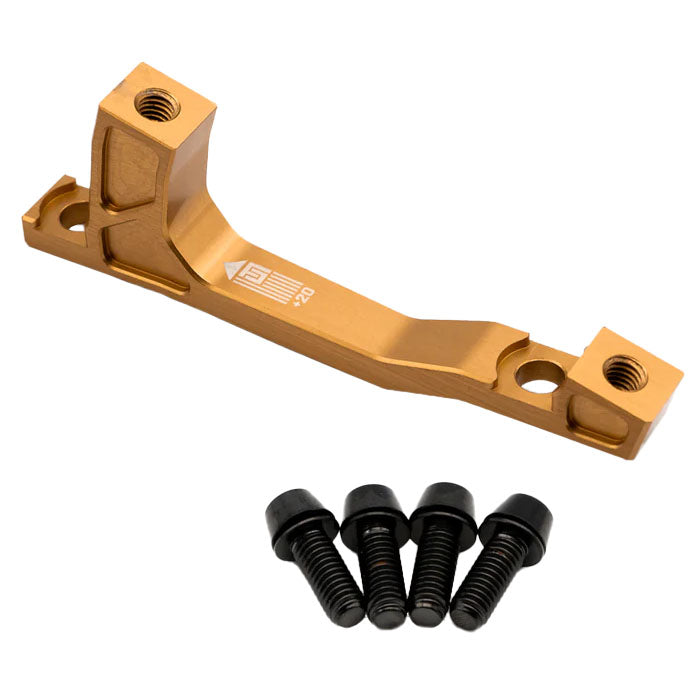 Freedom Coast Post Mount Brake Adapter, 200mm,+20, Champagne