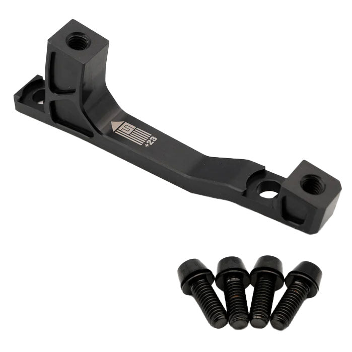 Freedom Coast Post Mount Brake Adapter, 160/180mm,+23, Black