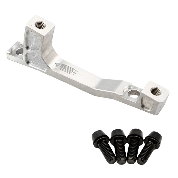 Freedom Coast Post Mount Brake Adapter, 200mm,+23, Silver