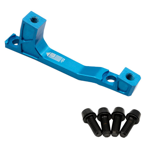 Freedom Coast Post Mount Brake Adapter, 200mm,+23, Blue