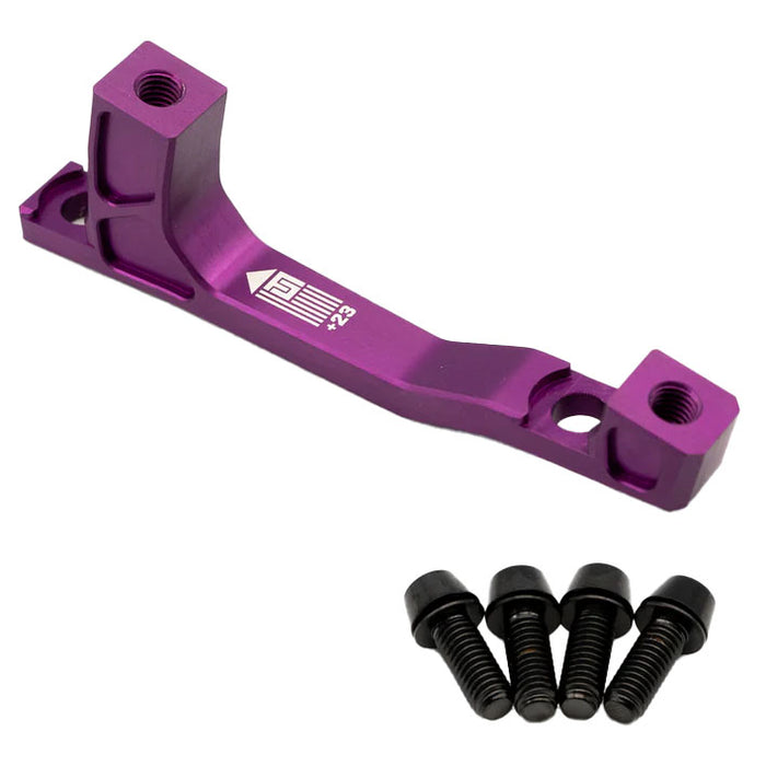 Freedom Coast Post Mount Brake Adapter, 160/180mm,+23, Purple