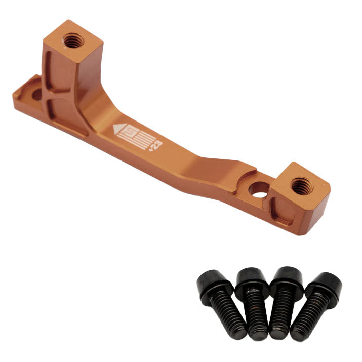 Freedom Coast Post Mount Brake Adapter, 160/180mm,+23, Champagne