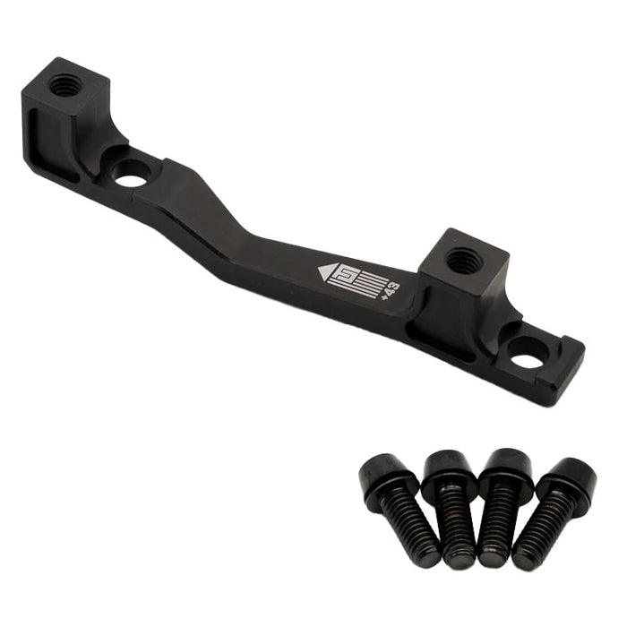 Freedom Coast Post Mount Brake Adapter, 160/180mm,+43, Black
