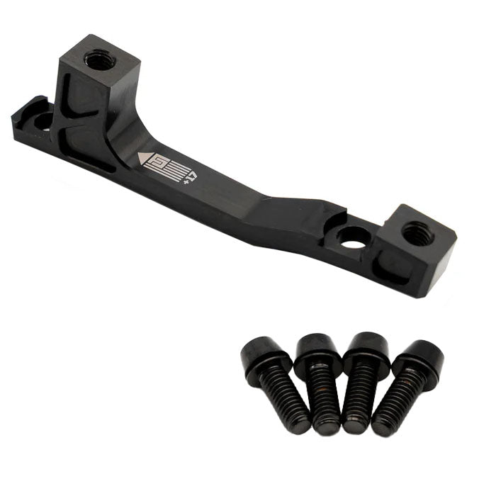 Freedom Coast Post Mount Brake Adapter, 200mm,+17, Black
