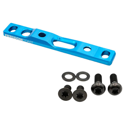 Freedom Coast Flat Mount Brake Adapter, Front, 0/+20, Blue