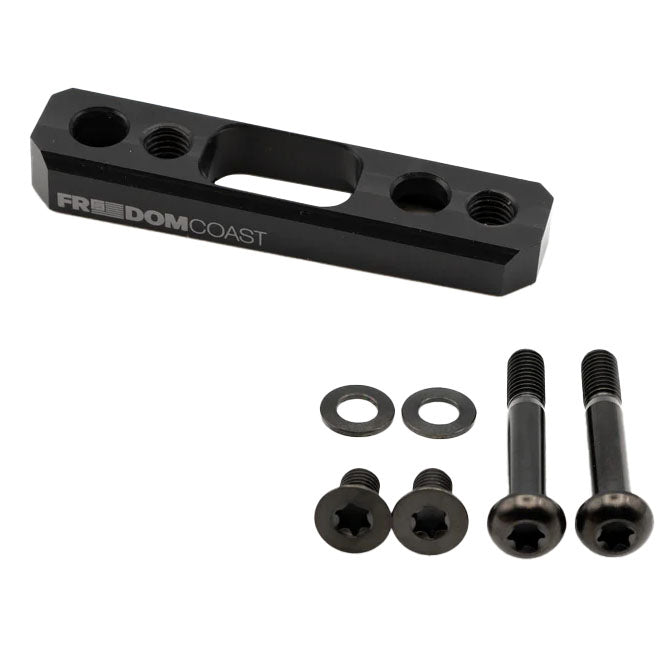 Freedom Coast Flat Mount Brake Adapter, Rear, 32mm Bolts, +20, Black