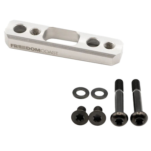 Freedom Coast Flat Mount Brake Adapter, Rear, 32mm Bolts,+20, Silver