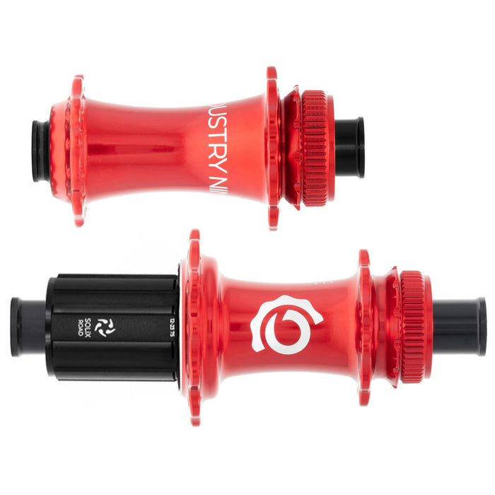 Industry Nine Solix CL Disc Hubs, 12x100/142 TA, 28h, HG11 Red