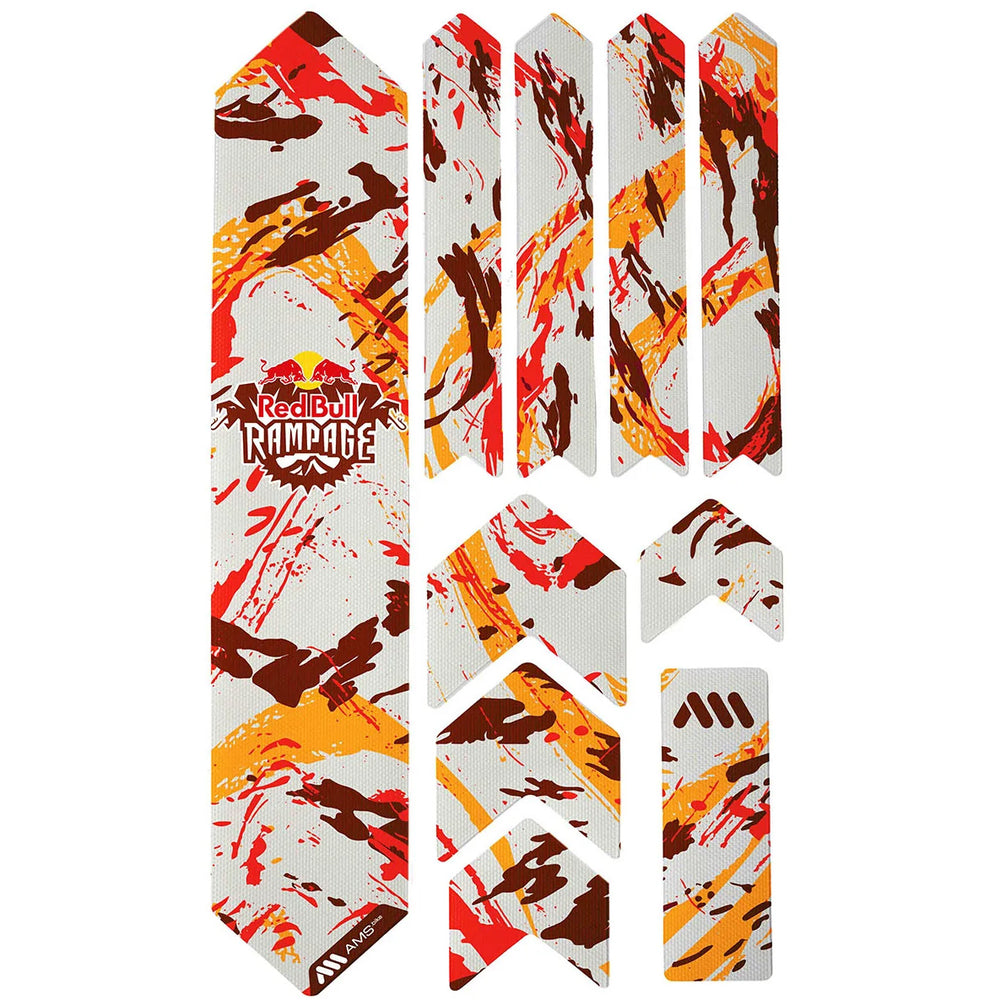 All Mountain Style Extra Honeycomb Frame Guard, Red Bull Rampage Red