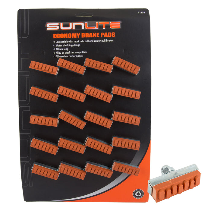 SUNLITE Economy Brake Pads Sunlite Retro Red Brake Pads