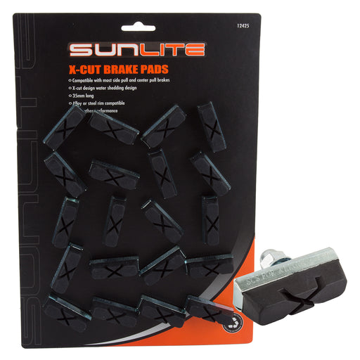 SUNLITE X-Cut Pads 35mm Black Brake Pads