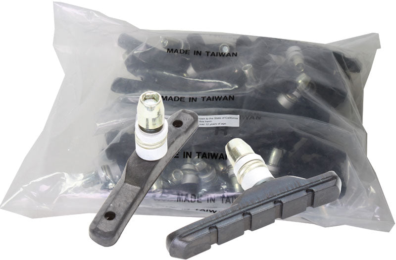 SUNLITE Bulk Threaded Post Brake Pads Bag of 50 Standard 70mm Black Brake Pads
