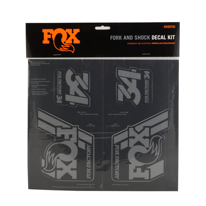 Fox Shox Heritage Decal Kit, 32/34/36/40 Stealth 803-01-336
