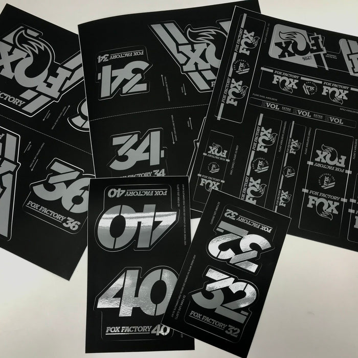 Fox Shox Heritage Decal Kit, 32/34/36/40 Stealth 803-01-336