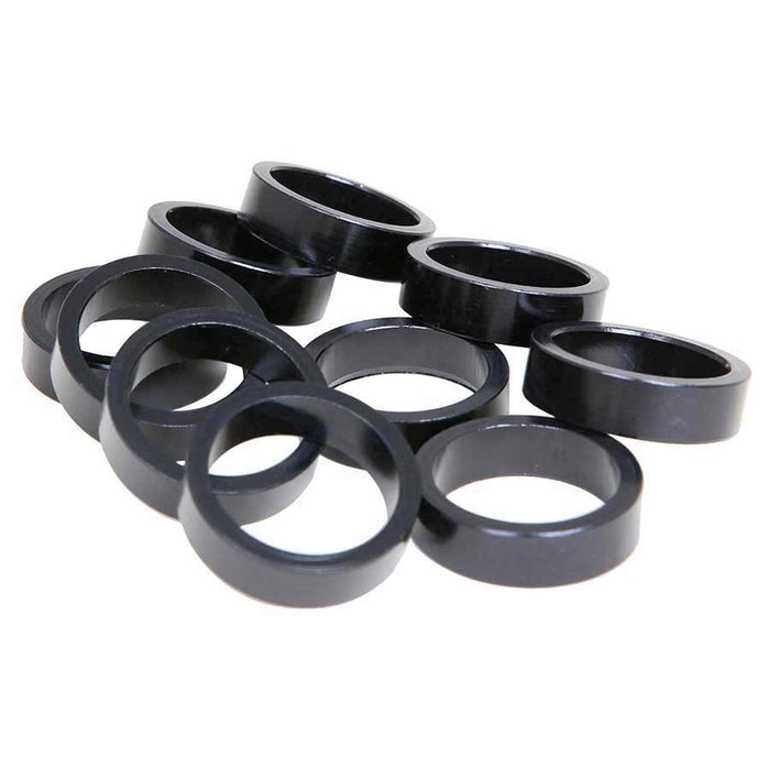 EVO, Alloy headset spacers, 28.6mm, Black, 10mm, (10X)
