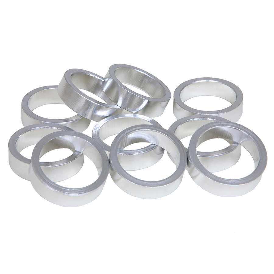 EVO, Alloy headset spacers, 28.6mm, Silver, 10mm, (10X)