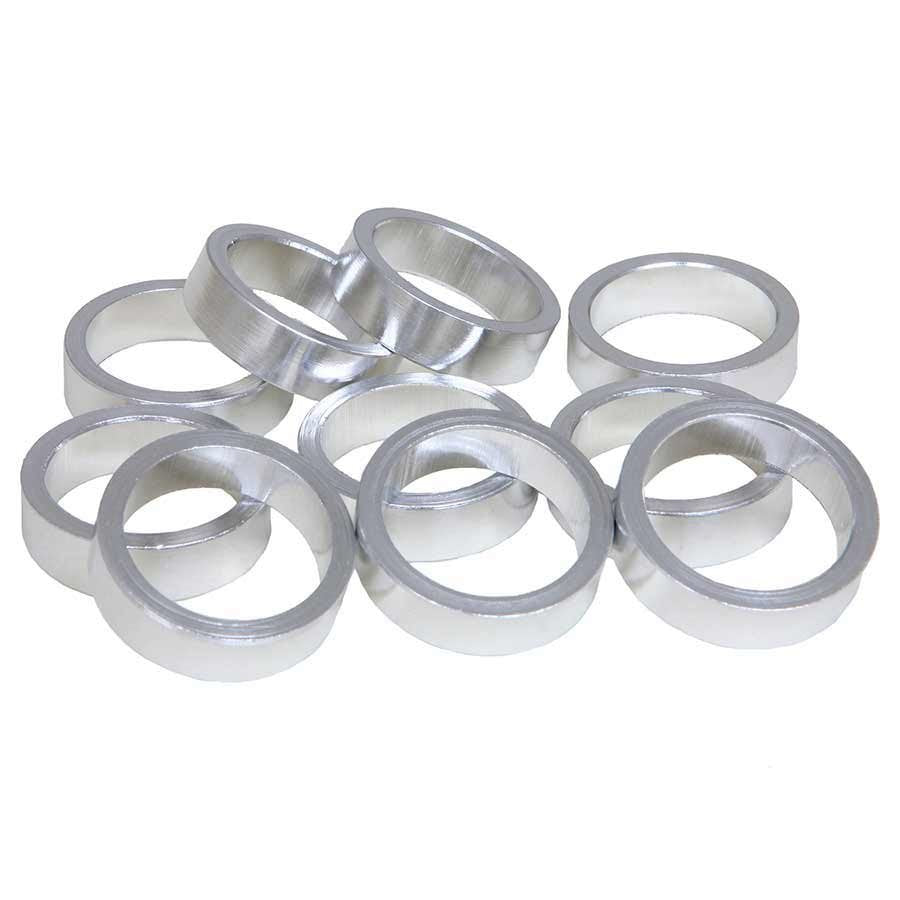 EVO, Alloy headset spacers, 25.4mm, Silver, 10mm, (10X)
