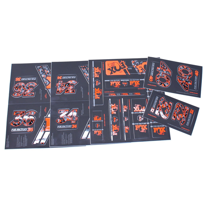 Fox Shox Heritage Decal Kit, Orange Digital Digi Camo 803-01-374