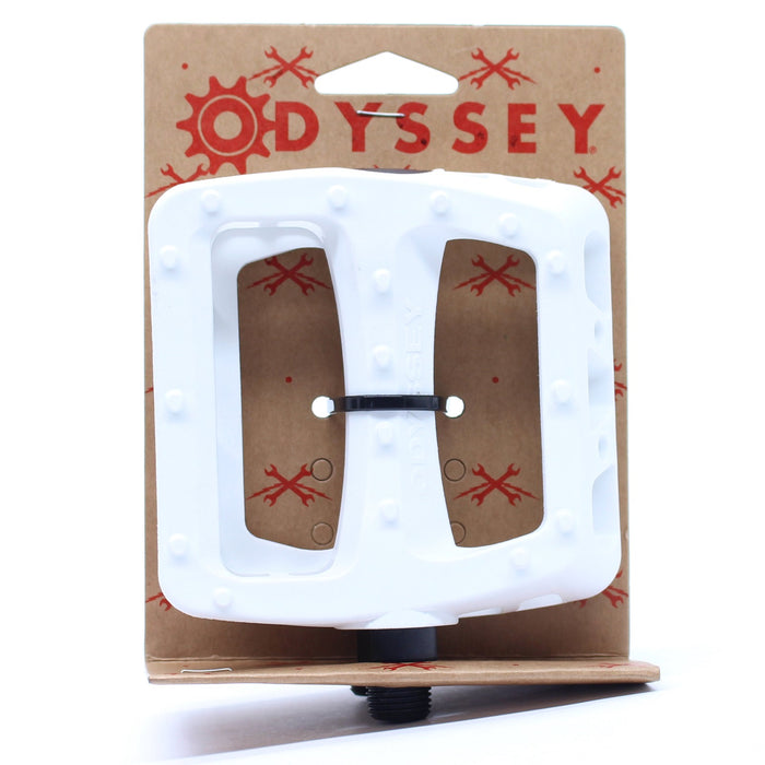 Odyssey Twisted PC Pedals - Platform, Composite/Plastic, 9/16", White