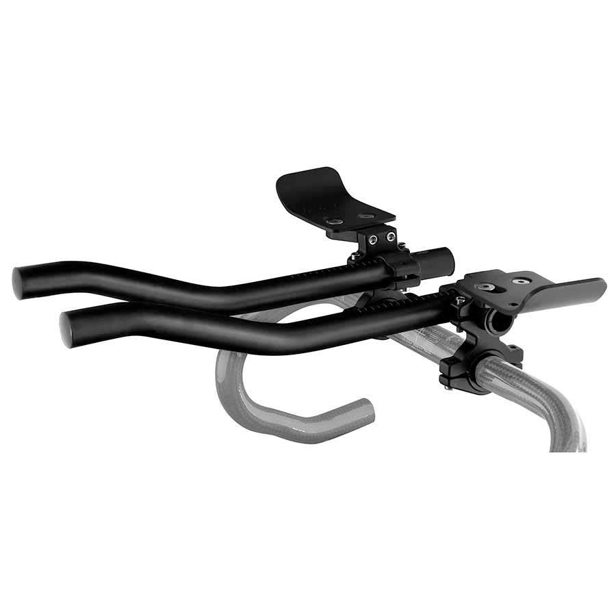 Eclypse, Black Out Aero Bar with S Bend Extensions, 31.8mm, Black