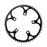 ORIGIN8 Alloy Ramped110mm 5-bolt 53T Ramped/Pinned Black/Silver Chainring