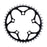 ORIGIN8 Alloy Ramped94mm 5-bolt 42T Ramped/Pinned Black/Silver Chainring