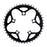 ORIGIN8 Alloy Ramped94mm 5-bolt 44T Ramped/Pinned Black/Silver Chainring